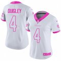 Women Minnesota Vikings #4 Ryan Quigley Limited White Pink Rush Fashion NFL Jersey