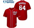 Washington Nationals #64 James Bourque Replica Red Alternate 1 Cool Base Baseball Player Jersey
