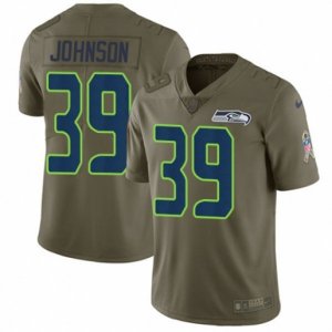 Seattle Seahawks #39 Dontae Johnson Limited Olive 2017 Salute to Service NFL Jersey