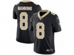 New Orleans Saints #8 Archie Manning Vapor Untouchable Limited Black Team Color NFL Jersey