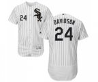 Chicago White Sox #24 Matt Davidson White Home Flex Base Authentic Collection Baseball Jersey