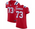 New England Patriots #73 John Hannah Red Alternate Vapor Untouchable Elite Player Football Jersey