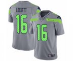 Seattle Seahawks #16 Tyler Lockett Limited Silver Inverted Legend Football Jersey