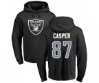 Oakland Raiders #87 Dave Casper Black Name & Number Logo Pullover Hoodie