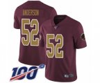 Washington Redskins #52 Ryan Anderson Burgundy Red Gold Number Alternate 80TH Anniversary Vapor Untouchable Limited Player 100th Season Football Jersey
