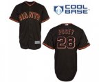 San Francisco Giants #28 Buster Posey Authentic Black New Cool Base Baseball Jersey