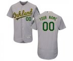 Oakland Athletics Customized Grey Road Flex Base Authentic Collection Baseball Jersey