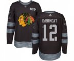 Chicago Blackhawks #12 Alex DeBrincat Authentic Black 1917-2017 100th Anniversary NHL Jersey