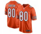 Chicago Bears #80 Trey Burton Game Orange Alternate Football Jersey