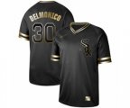 Chicago White Sox #30 Nicky Delmonico Authentic Black Gold Fashion Baseball Jersey