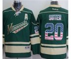 Minnesota Wild #20 Ryan Suter Green USA Flag Fashion Stitched Hockey Jersey