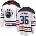 Edmonton Oilers #36 Jussi Jokinen Fanatics Branded White Away Breakaway NHL Jersey