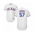 Texas Rangers #57 Ariel Jurado White Home Flex Base Authentic Collection Baseball Player Jersey