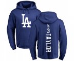 Los Angeles Dodgers #3 Chris Taylor Royal Blue Backer Pullover Hoodie