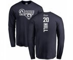 Los Angeles Rams #20 Troy Hill Navy Blue Backer Long Sleeve T-Shirt