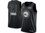 Philadelphia 76ers #21 Joel Embiid Black NBA Jordan Swingman 2018 All-Star Game Jersey