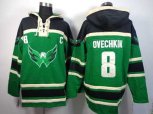 Washington Capitals #8 Alex Ovechkin Green [pullover hooded sweatshirt patch c]