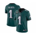 Philadelphia Eagles 2022 #1 Jalen Hurts Green With 2-star C Patch Vapor Untouchable Limited Stitched NFL Jersey