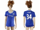 Women Chelsea #34 Aina Home Soccer Club Jersey