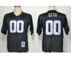 Oakland Raiders #00 Jim Otto Black Throwback Jersey