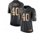 Tampa Bay Buccaneers #40 Mike Alstott Limited Black Gold Salute to Service NFL Jersey
