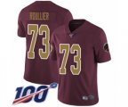 Washington Redskins #73 Chase Roullier Burgundy Red Gold Number Alternate 80TH Anniversary Vapor Untouchable Limited Player 100th Season Football Jersey