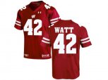 2016 Men's UA Wisconsin Badgers T.J Watt #42 College Football Jersey - Red