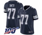 Dallas Cowboys #77 Tyron Smith Navy Blue Team Color Vapor Untouchable Limited Player 100th Season Football Jersey