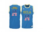 2016 US Flag Fashion UCLA Bruins Zach LaVine #14 Pac-12 College Basketball Authentic Jersey - Blue
