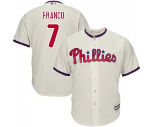 Philadelphia Phillies #7 Maikel Franco Replica Cream Alternate Cool Base Baseball Jersey