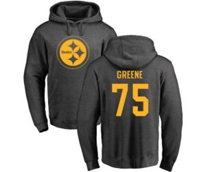 Pittsburgh Steelers #75 Joe Greene Ash One Color Pullover Hoodie