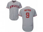 Los Angeles Angels of Anaheim #9 Cameron Maybin Grey Flexbase Authentic Collection MLB Jersey