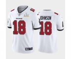 Tampa Bay Buccaneers #18 Tyler Johnson White 2021 Super Bowl LV Jersey