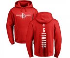Houston Rockets #6 Vincent Edwards Red Backer Pullover Hoodie
