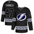 Tampa Bay Lightning #47 Jonne Tammela Authentic Black Team Logo Fashion NHL Jersey