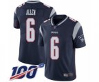 New England Patriots #6 Ryan Allen Navy Blue Team Color Vapor Untouchable Limited Player 100th Season Football Jersey