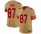 San Francisco 49ers #87 Dwight Clark Limited Gold Inverted Legend Football Jersey