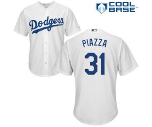 Los Angeles Dodgers #31 Mike Piazza Replica White Home Cool Base Baseball Jersey