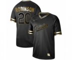 Baltimore Orioles #20 Frank Robinson Authentic Black Gold Fashion Baseball Jersey