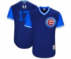 Chicago Cubs #17 Kris Bryant KB Authentic Navy Blue 2017 Players Weekend MLB Jersey