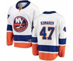New York Islanders #47 Leo Komarov Fanatics Branded White Away Breakaway NHL Jersey