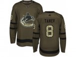 Vancouver Canucks #8 Christopher Tanev Green Salute to Service Stitched NHL Jersey
