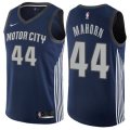 Detroit Pistons #44 Rick Mahorn Authentic Navy Blue NBA Jersey - City Edition