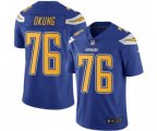 Los Angeles Chargers #76 Russell Okung Limited Electric Blue Rush Vapor Untouchable Football Jersey