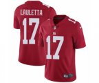New York Giants #17 Kyle Lauletta Red Alternate Vapor Untouchable Limited Player NFL Jersey