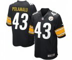 Pittsburgh Steelers #43 Troy Polamalu Game Black Team Color Football Jersey