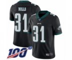 Philadelphia Eagles #31 Jalen Mills Black Alternate Vapor Untouchable Limited Player 100th Season Football Jersey