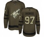 Arizona Coyotes #97 Jeremy Roenick Authentic Green Salute to Service Hockey Jersey