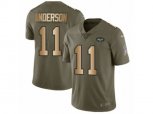 New York Jets #11 Robby Anderson Limited Olive Gold 2017 Salute to Service NFL Jersey