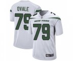 New York Jets #79 Brent Qvale Game White Football Jersey